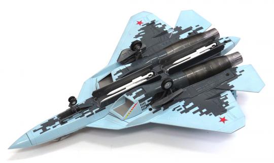 Модель металлическая Су-57 1/72 голубая