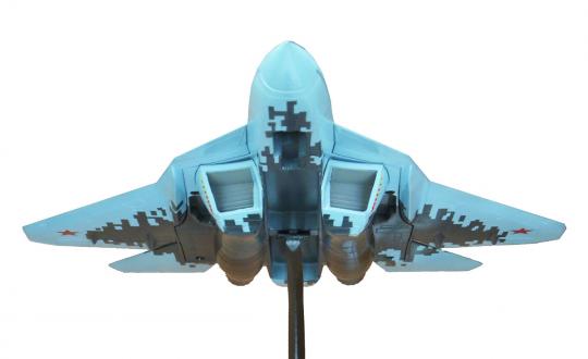 Модель металлическая Су-57 1/72 голубая